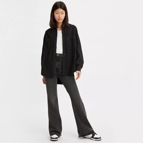 NWT Levi’s 70s High Flare Black Jeans - Picture 3 of 12